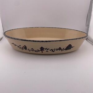 Home & Garden Party Ltd 2003 Birdhouse Stoneware Oval Baker Dish Cream 13 Inch